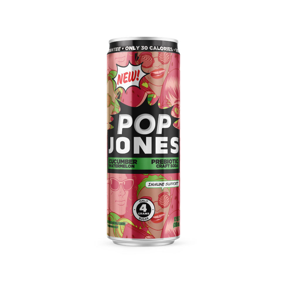 POP Jones Watermelon Cucumber Prebiotic Soda 12-pack